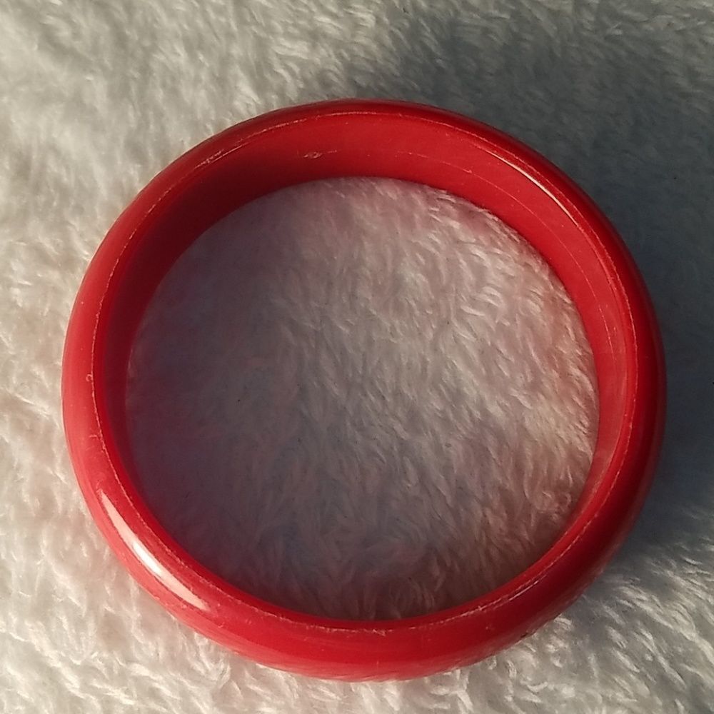 Retro Vintage Red Plastic Bracelet